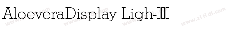 AloeveraDisplay Ligh字体转换